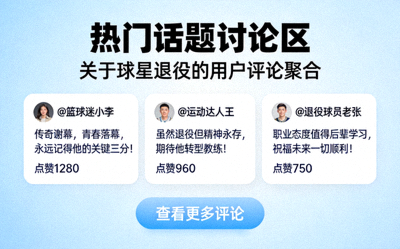 热门话题讨论区 - 关于球星退役话题的用户评论聚合